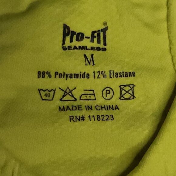 Pro-Fit Yellow Pink Low Impact Sports Bra Medium - Picture 3 of 3